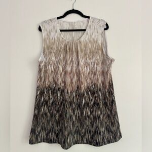 1X CJ Banks Brown and Black sleeveless top